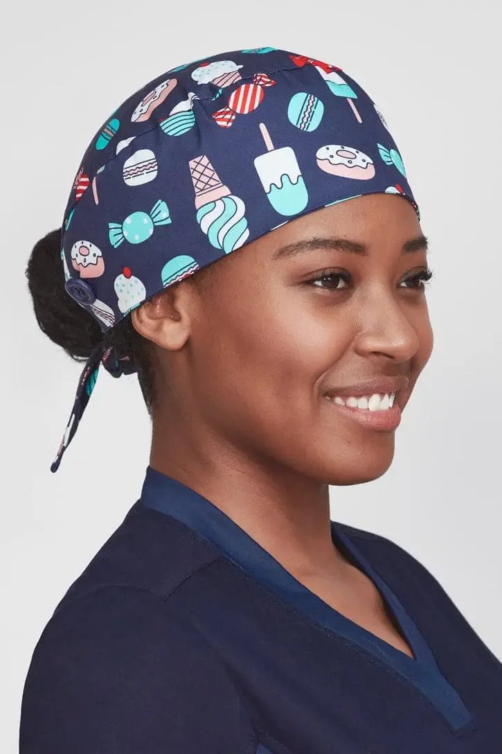 BizCare Printed Scrub Cap CSC245U